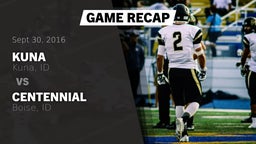 Recap: Kuna  vs. Centennial  2016