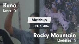 Matchup: Kuna  vs. Rocky Mountain  2016