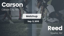 Matchup: Carson  vs. Reed  2016