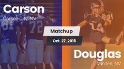 Matchup: Carson  vs. Douglas  2016