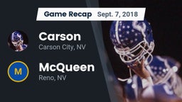 Recap: Carson  vs. McQueen  2018