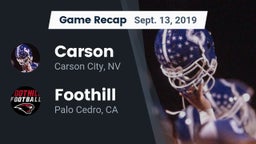 Recap: Carson  vs. Foothill  2019