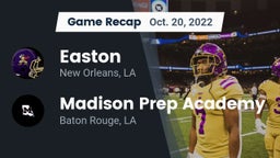 Recap: Easton  vs. Madison Prep Academy 2022