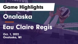 Onalaska  vs Eau Claire Regis Game Highlights - Oct. 1, 2022