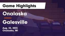 Onalaska  vs Galesville Game Highlights - Aug. 23, 2023