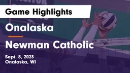 Onalaska  vs Newman Catholic  Game Highlights - Sept. 8, 2023