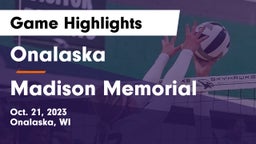 Onalaska  vs Madison Memorial  Game Highlights - Oct. 21, 2023