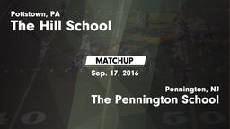 Matchup: The Hill School vs. The Pennington School 2016
