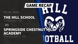 Recap: The Hill School vs. Springside Chestnut Hill Academy  2016