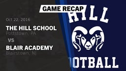 Recap: The Hill School vs. Blair Academy 2016