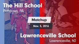 Matchup: The Hill School vs. Lawrenceville School 2016