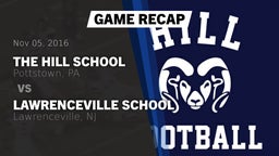 Recap: The Hill School vs. Lawrenceville School 2016