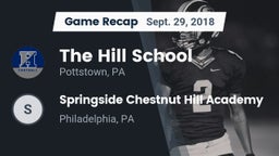 Recap: The Hill School vs. Springside Chestnut Hill Academy  2018