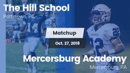 Matchup: The Hill School vs. Mercersburg Academy 2018