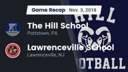 Recap: The Hill School vs. Lawrenceville School 2018
