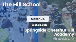 Matchup: The Hill School vs. Springside Chestnut Hill Academy  2019