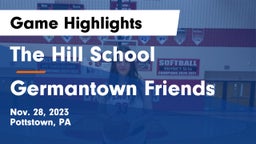 The Hill School vs Germantown Friends  Game Highlights - Nov. 28, 2023