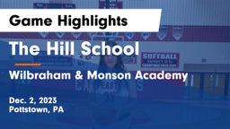The Hill School vs Wilbraham & Monson Academy  Game Highlights - Dec. 2, 2023