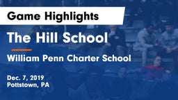 The Hill School vs William Penn Charter School Game Highlights - Dec. 7, 2019