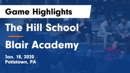 The Hill School vs Blair Academy Game Highlights - Jan. 18, 2020
