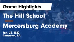 The Hill School vs Mercersburg Academy Game Highlights - Jan. 25, 2020
