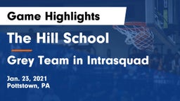 The Hill School vs Grey Team in Intrasquad Game Highlights - Jan. 23, 2021
