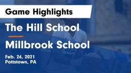 The Hill School vs Millbrook School Game Highlights - Feb. 26, 2021