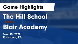 The Hill School vs Blair Academy Game Highlights - Jan. 15, 2022