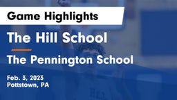 The Hill School vs The Pennington School Game Highlights - Feb. 3, 2023