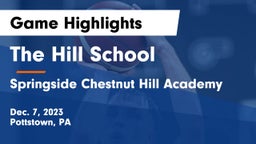 The Hill School vs Springside Chestnut Hill Academy  Game Highlights - Dec. 7, 2023