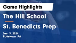 The Hill School vs St. Benedicts Prep Game Highlights - Jan. 3, 2024