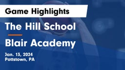 The Hill School vs Blair Academy Game Highlights - Jan. 13, 2024