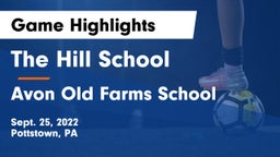 The Hill School vs Avon Old Farms School Game Highlights - Sept. 25, 2022