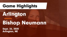 Arlington  vs Bishop Neumann  Game Highlights - Sept. 26, 2020