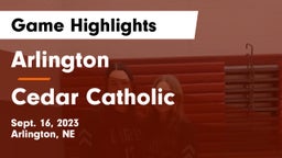 Arlington  vs Cedar Catholic  Game Highlights - Sept. 16, 2023