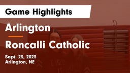 Arlington  vs Roncalli Catholic  Game Highlights - Sept. 23, 2023