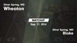 Matchup: Wheaton  vs. Blake  2016