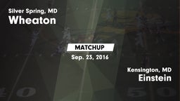 Matchup: Wheaton  vs. Einstein  2016