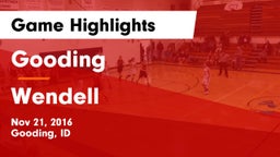 Gooding  vs Wendell Game Highlights - Nov 21, 2016