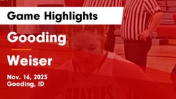 Gooding  vs Weiser  Game Highlights - Nov. 16, 2023