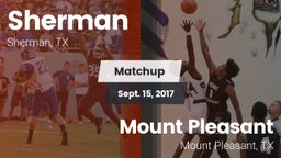 Matchup: Sherman  vs. Mount Pleasant  2017