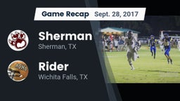 Recap: Sherman  vs. Rider  2017