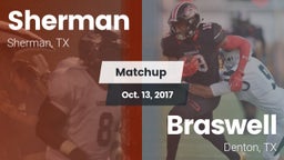 Matchup: Sherman  vs. Braswell  2017