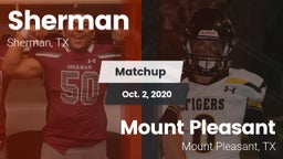 Matchup: Sherman  vs. Mount Pleasant  2020