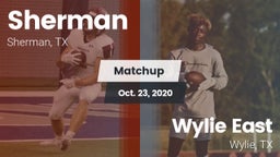 Matchup: Sherman  vs. Wylie East  2020