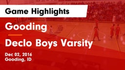 Gooding  vs Declo Boys Varsity Game Highlights - Dec 02, 2016