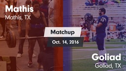 Matchup: Mathis  vs. Goliad  2016