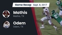 Recap: Mathis  vs. Odem  2017