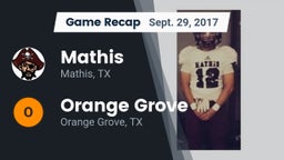 Recap: Mathis  vs. Orange Grove  2017
