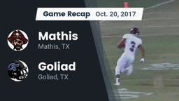 Recap: Mathis  vs. Goliad  2017